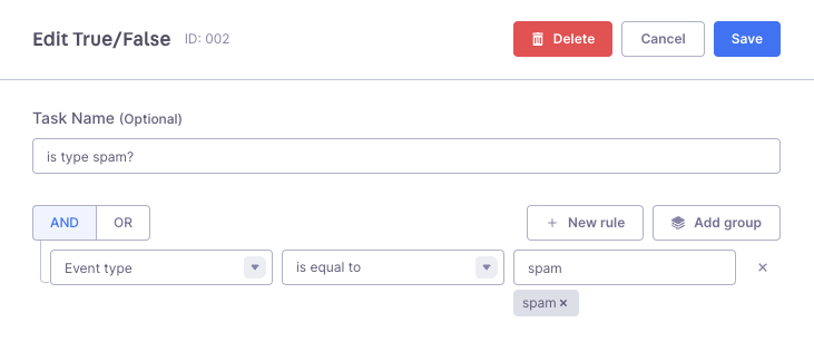 True/False Node Configuration