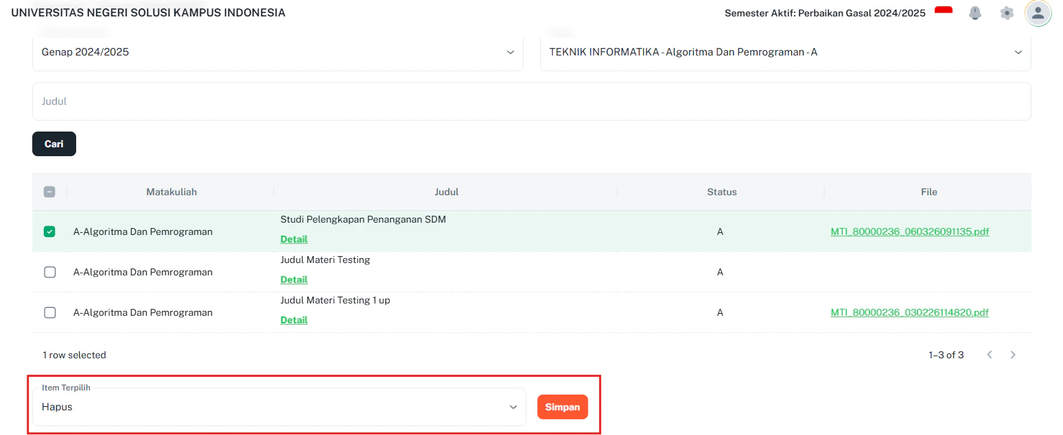 Materi Kuliah D Hapus Materi 1