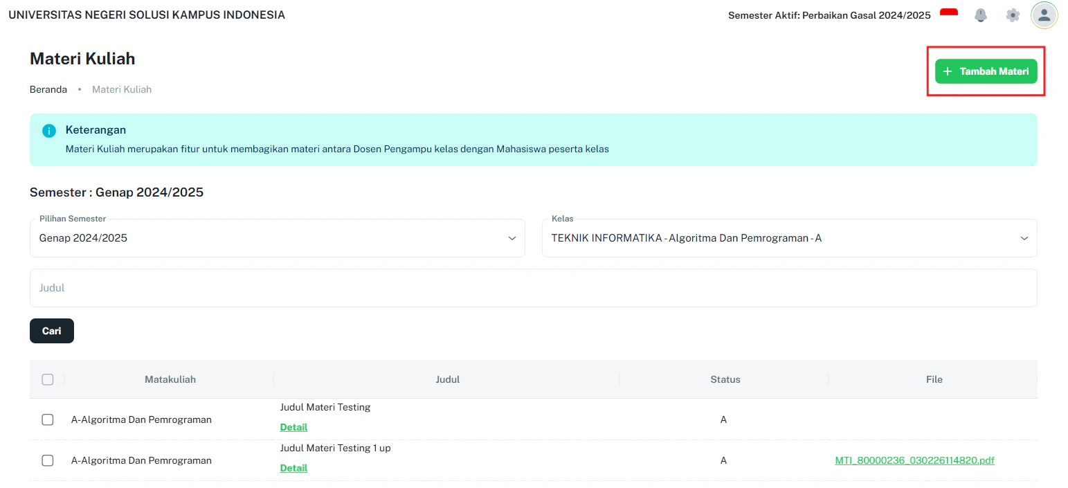 Materi Kuliah D Tabah Materi