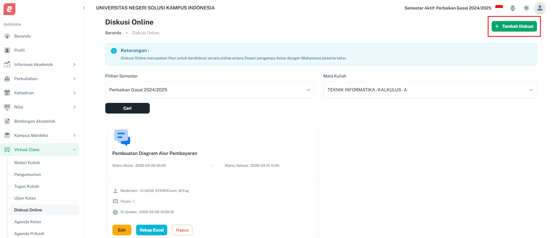 Diskusi Online D Tambah Diskusi