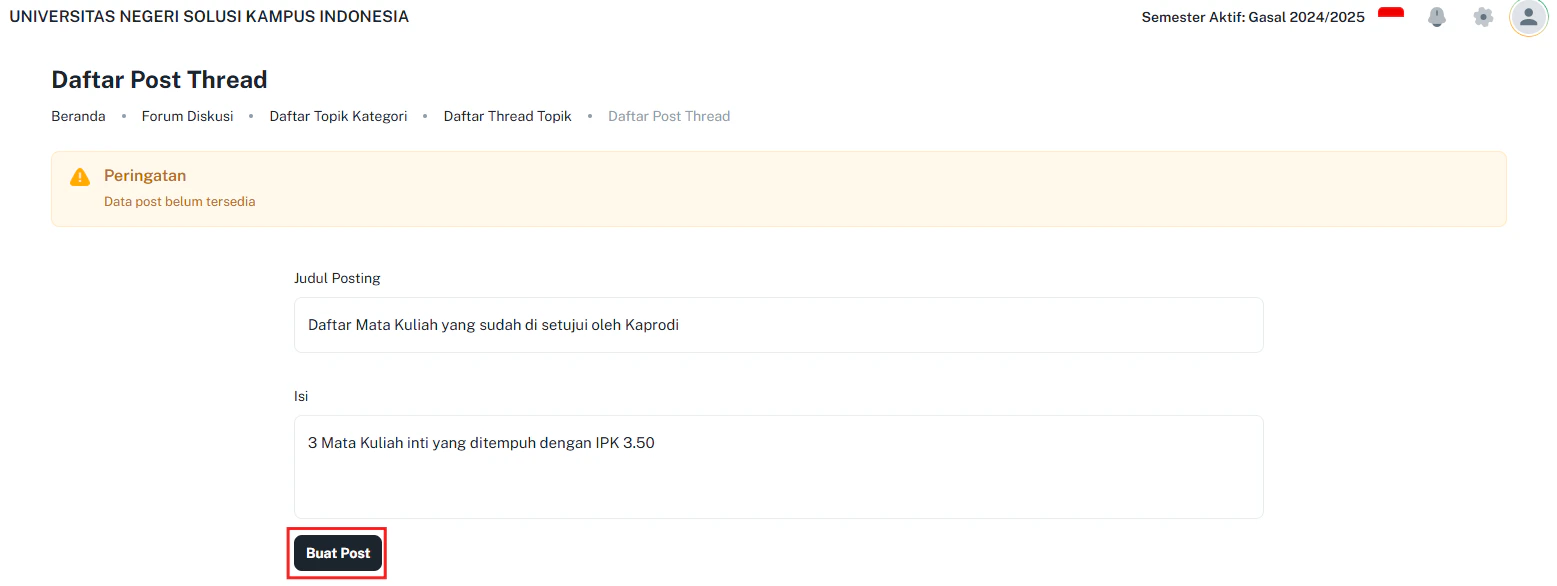 Forum Diskusi D Buat Post