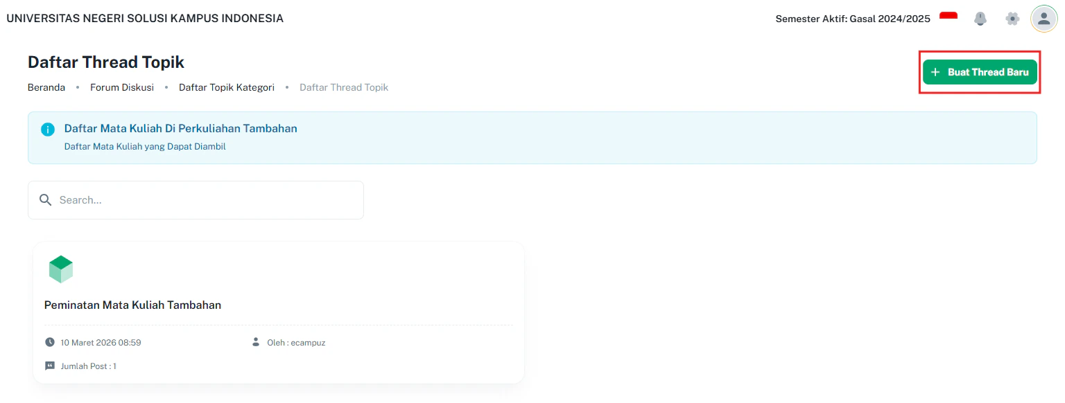 Forum Diskusi D Membuat Threads Baru