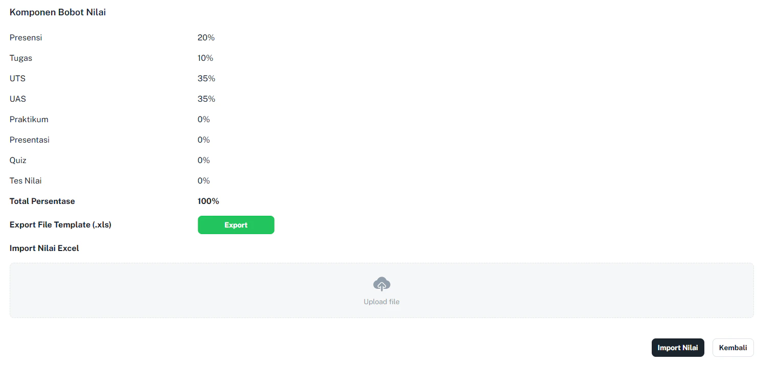 Pengelolaan Nilai Importpage