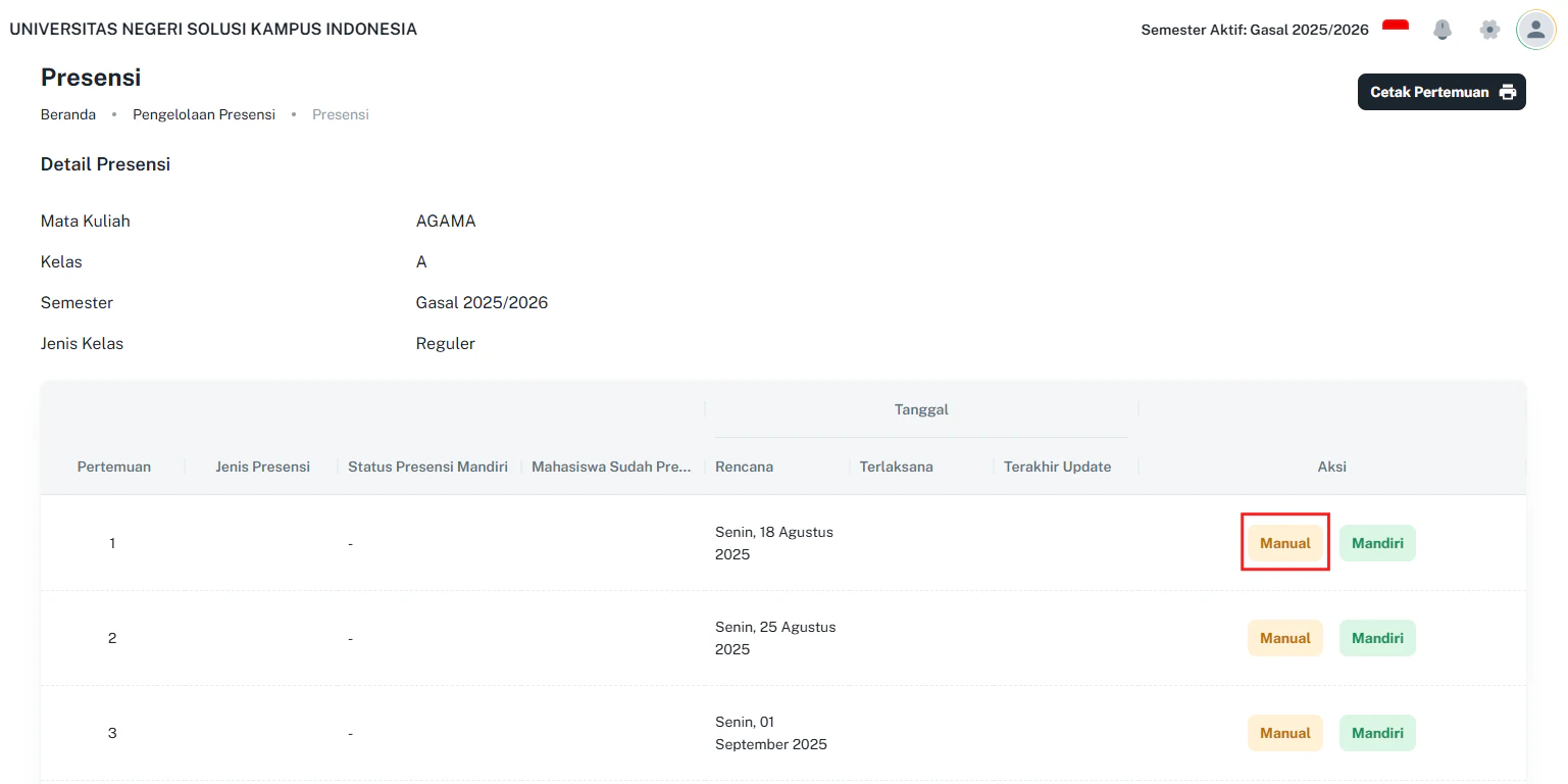 Presensi Manual