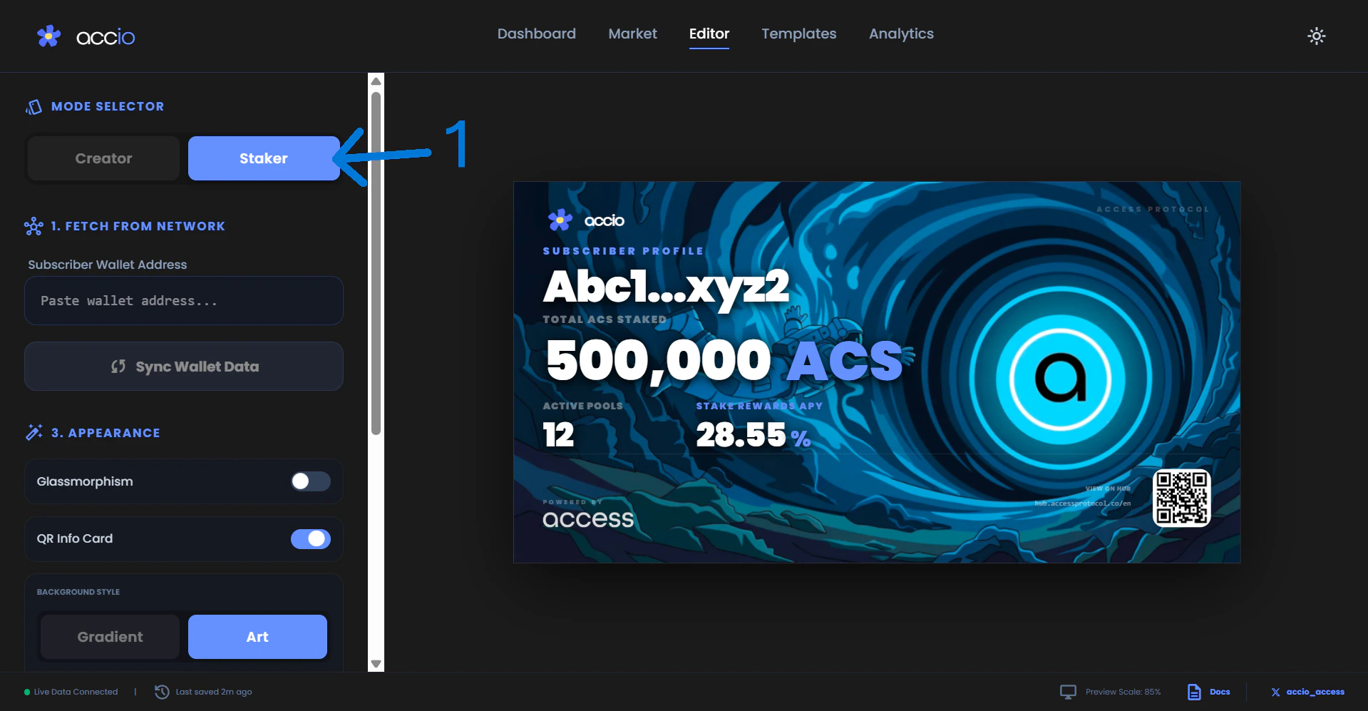 Select Staker Mode UI