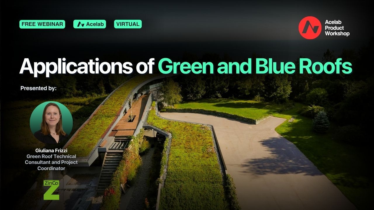 Applications of Green and Blue Roofs webinar cover