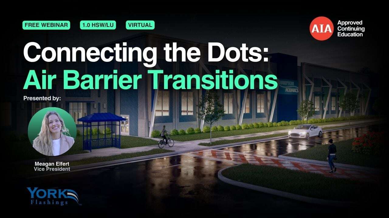 Connecting the Dots: Air Barrier Transitions webinar cover