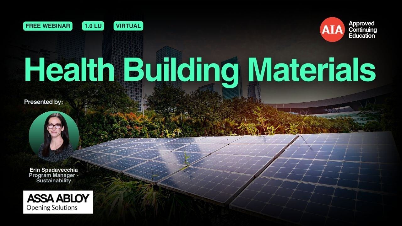 Health Building Materials webinar cover