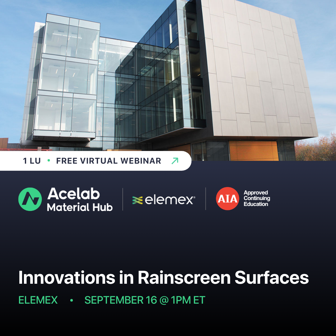 Innovations in Rainscreen Surfaces webinar cover