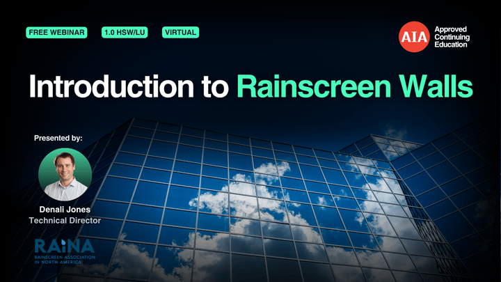 Introduction to Rainscreen Walls webinar cover