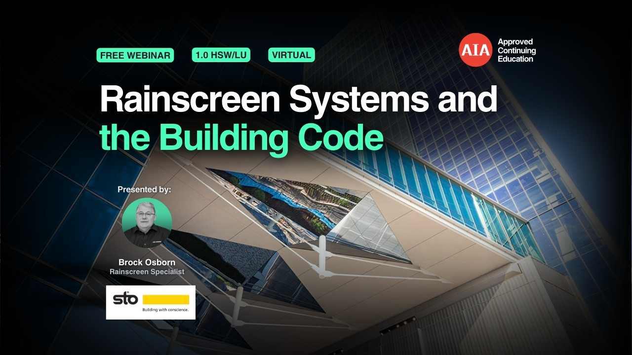 Rainscreen Systems and the Building Code webinar cover