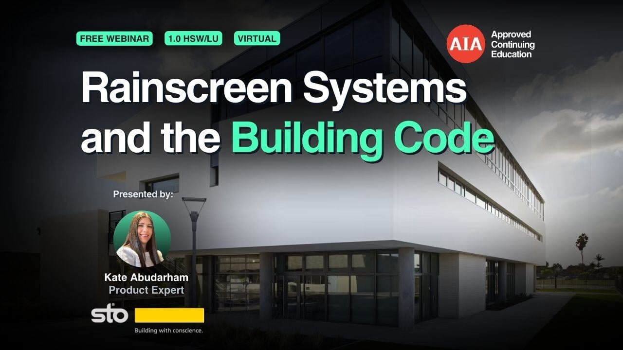 Rainscreen Systems and the Building Code webinar cover