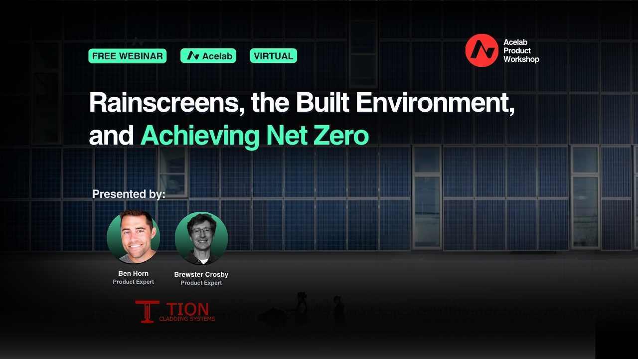 Rainscreens, the Built Environment, and Achieving Net Zero webinar cover