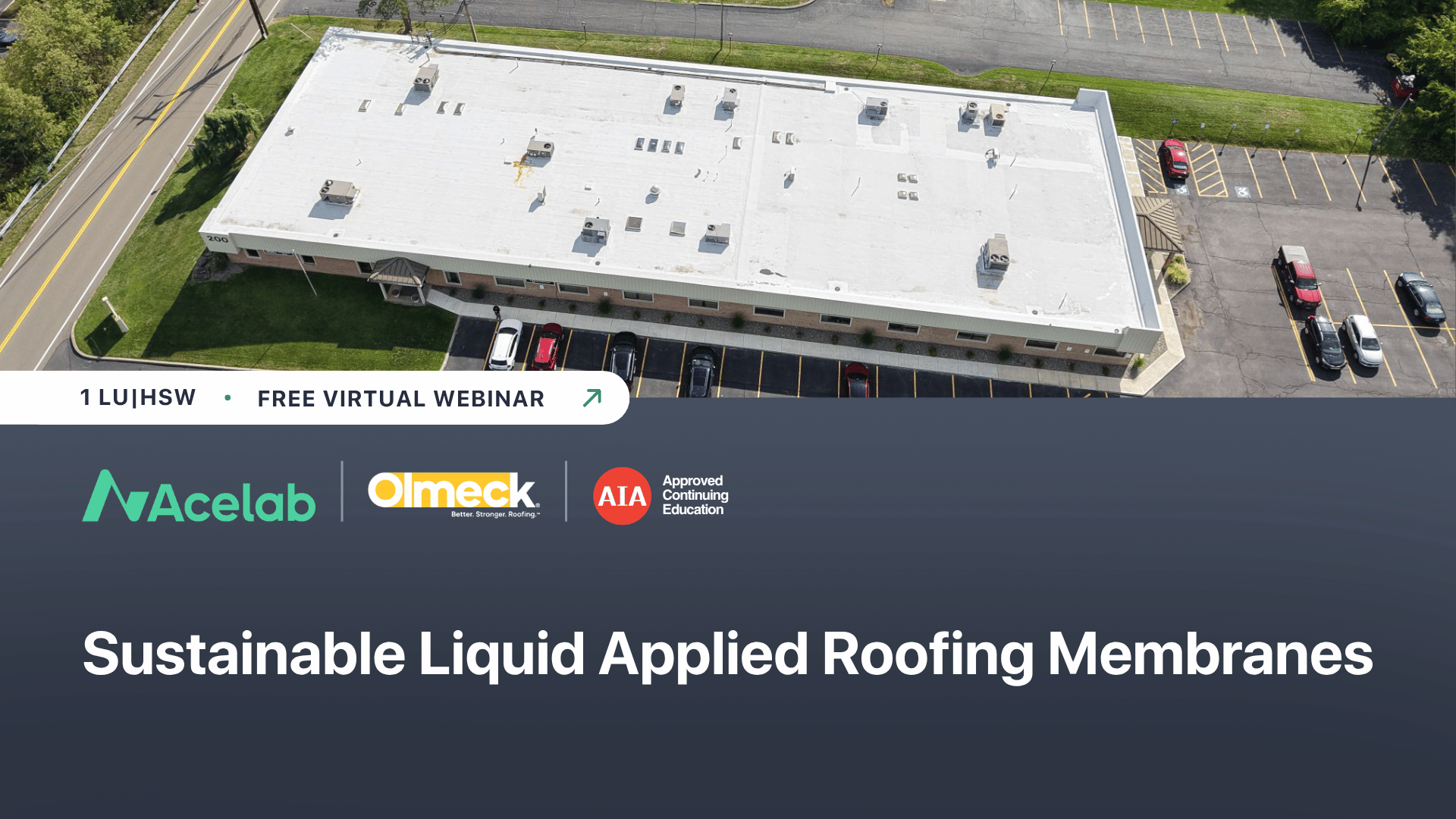 Sustainable Liquid Applied Roofing Membranes webinar cover