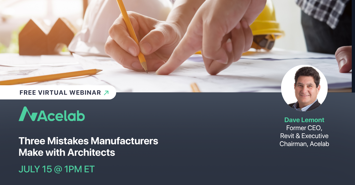 Three Mistakes Manufacturers Make With Architects webinar cover