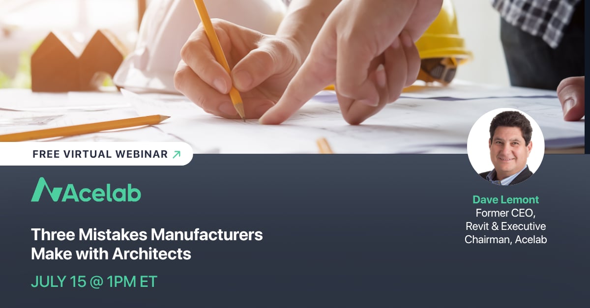 Three Mistakes Manufacturers Make With Architects webinar cover