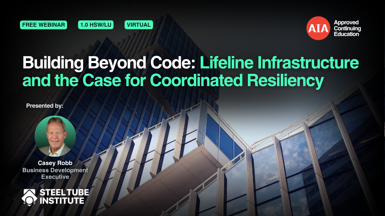 Building Beyond Code: Lifeline Infrastructure and the Case for Coordinated Resiliency webinar cover
