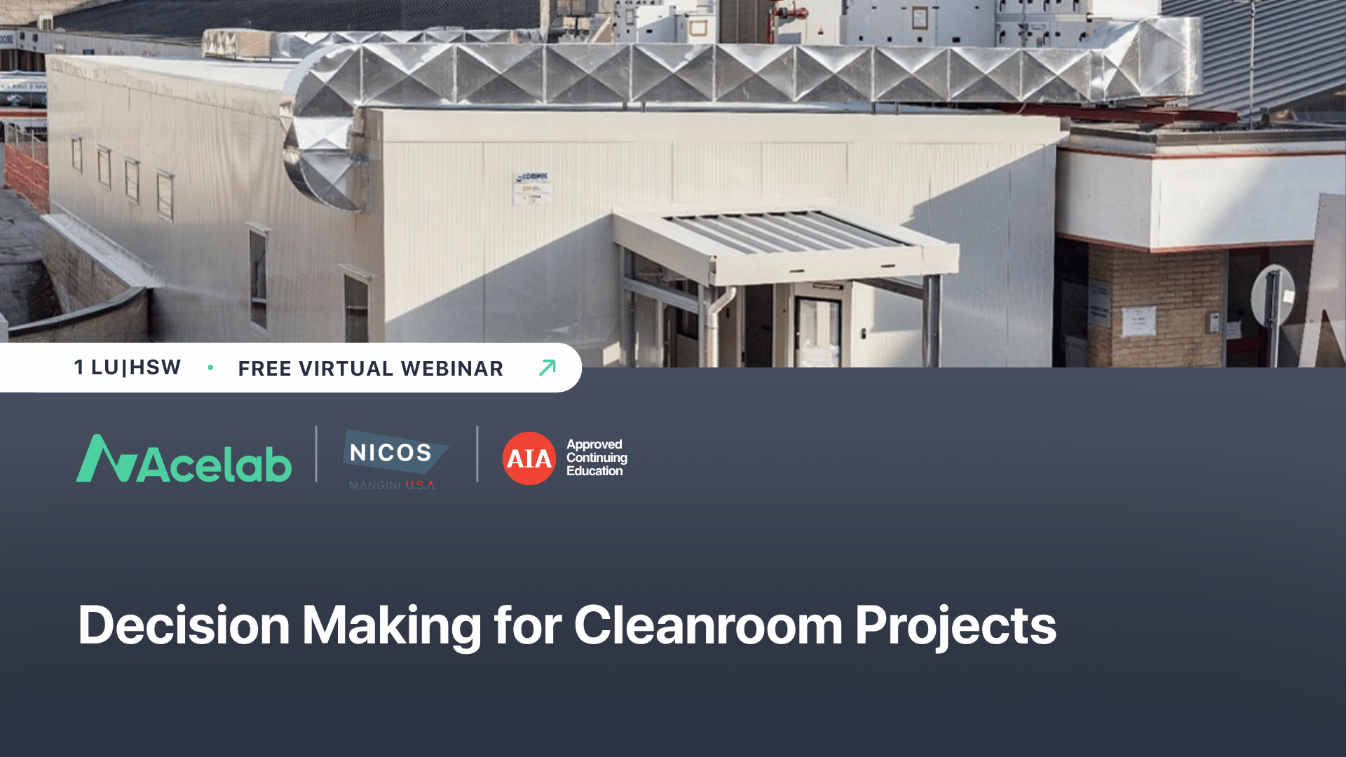 Decision Making for Cleanroom Projects webinar cover