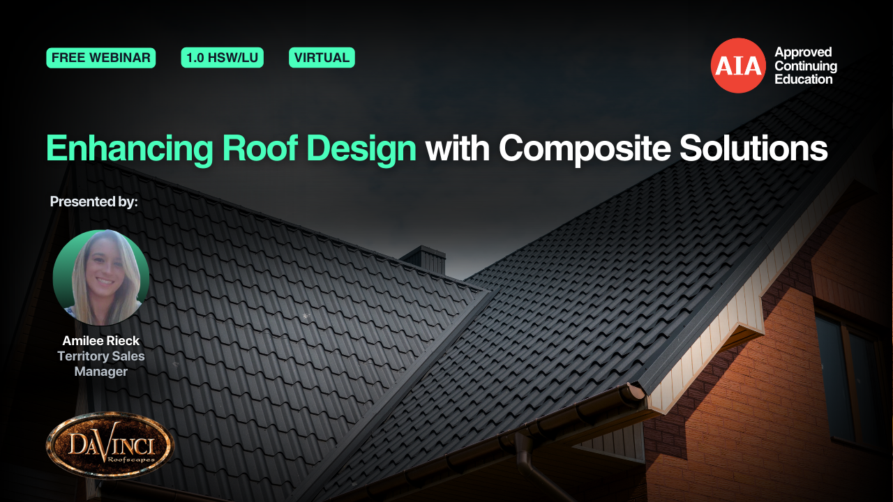 Enhancing Roof Design with Composite Solutions webinar cover
