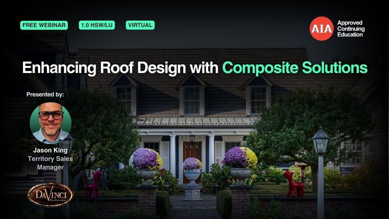 Enhancing Roof Design with Composite Solutions webinar cover