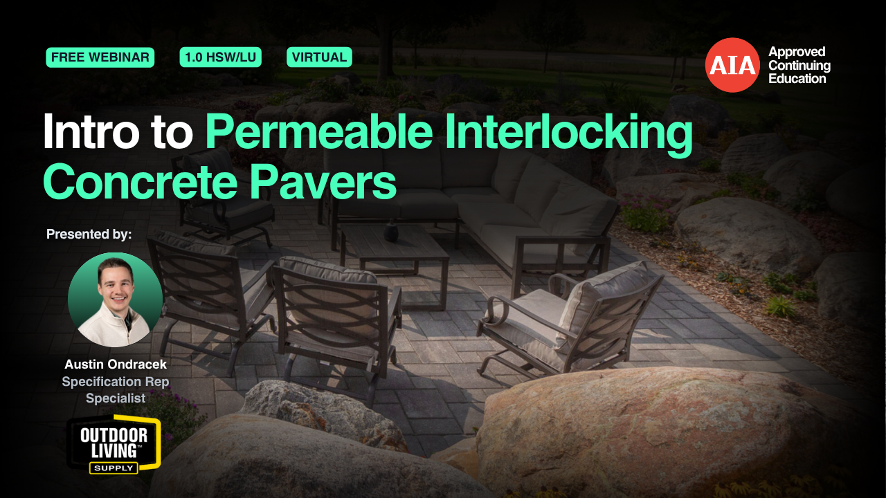 Intro to Permeable Interlocking Concrete Pavers webinar cover