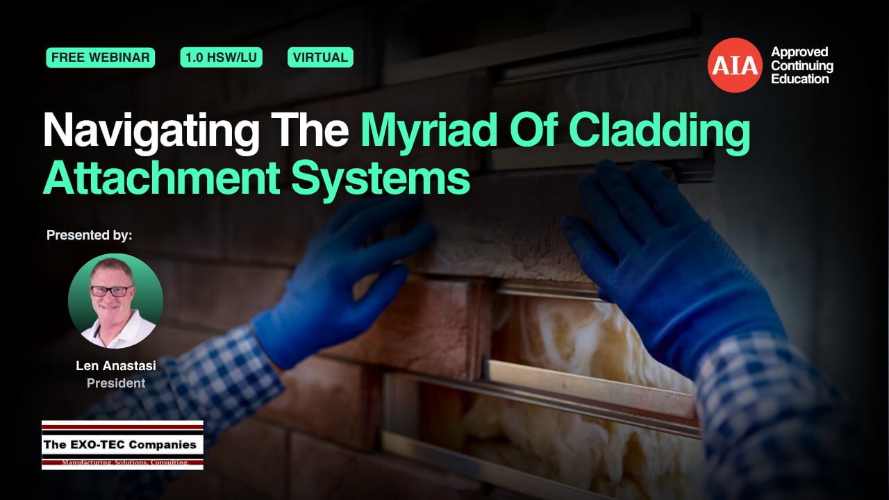 Navigating The Myriad Of Cladding Attachment Systems webinar cover