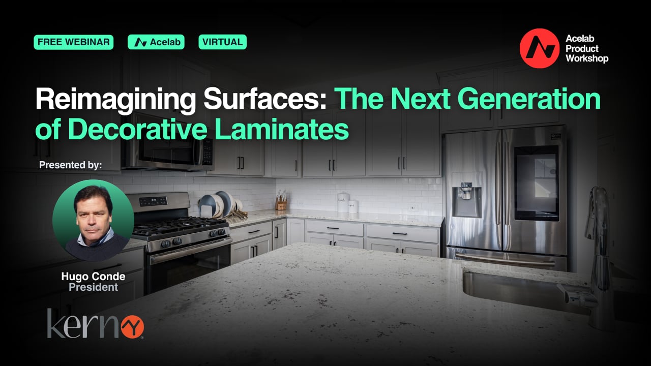 Reimagining Surfaces: The Next Generation of Decorative Laminates webinar cover