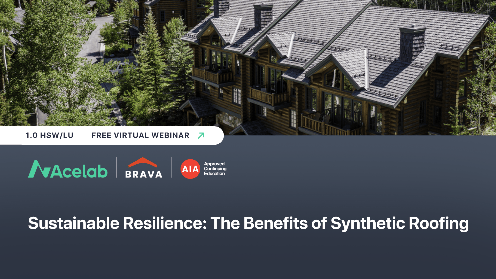 Sustainable Resilience: The Benefits of Synthetic Roofing webinar cover