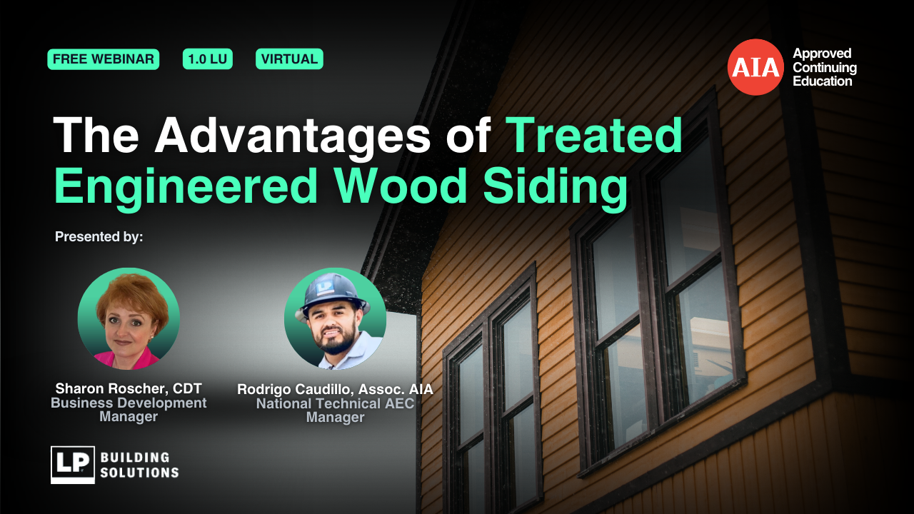 The Advantages of Treated Engineered Wood Siding webinar cover