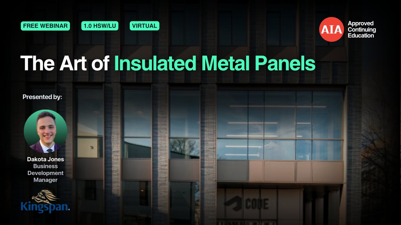 The Art of Insulated Metal Panels webinar cover