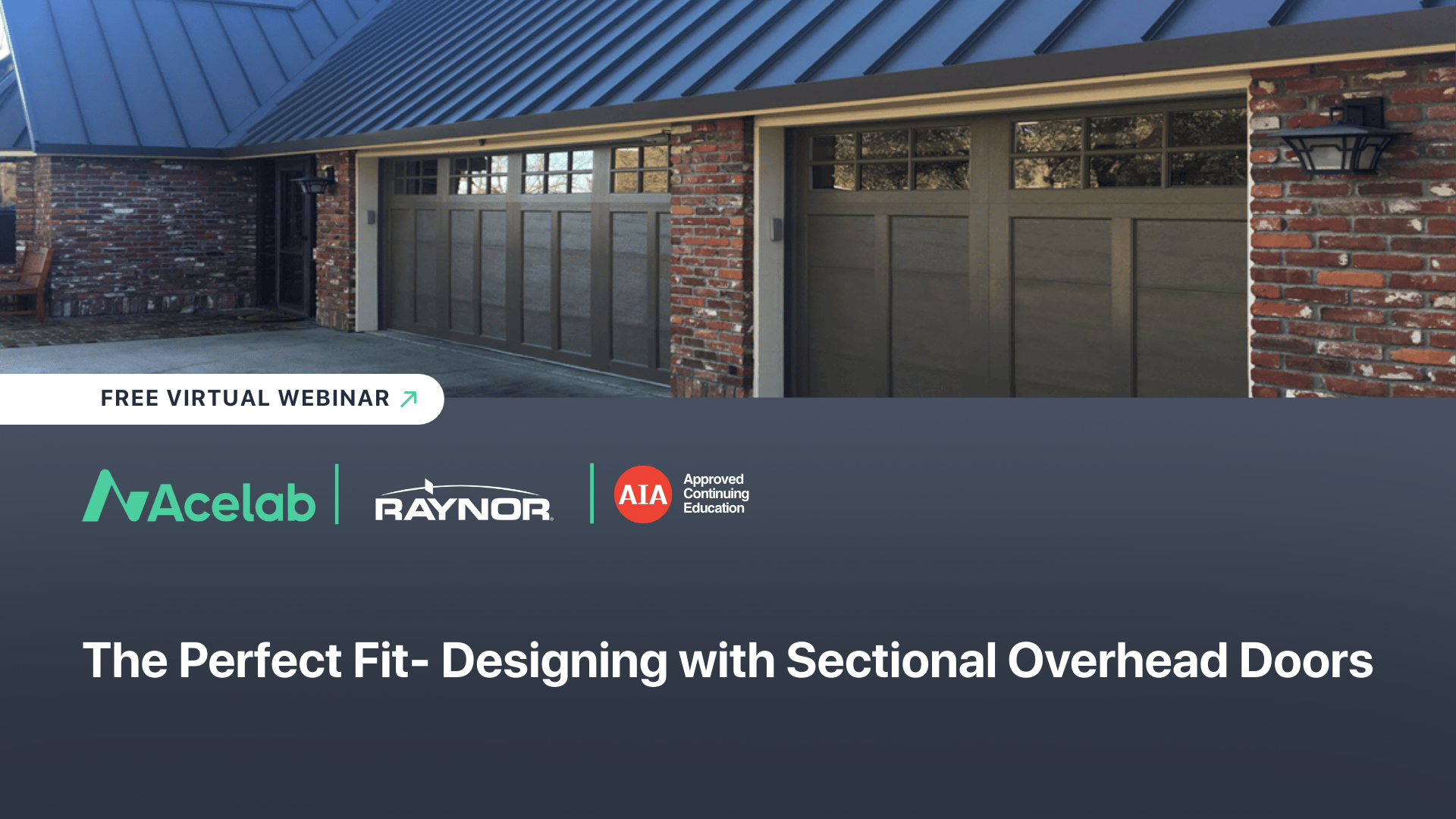 The Perfect Fit- Designing with Sectional Overhead Doors webinar cover