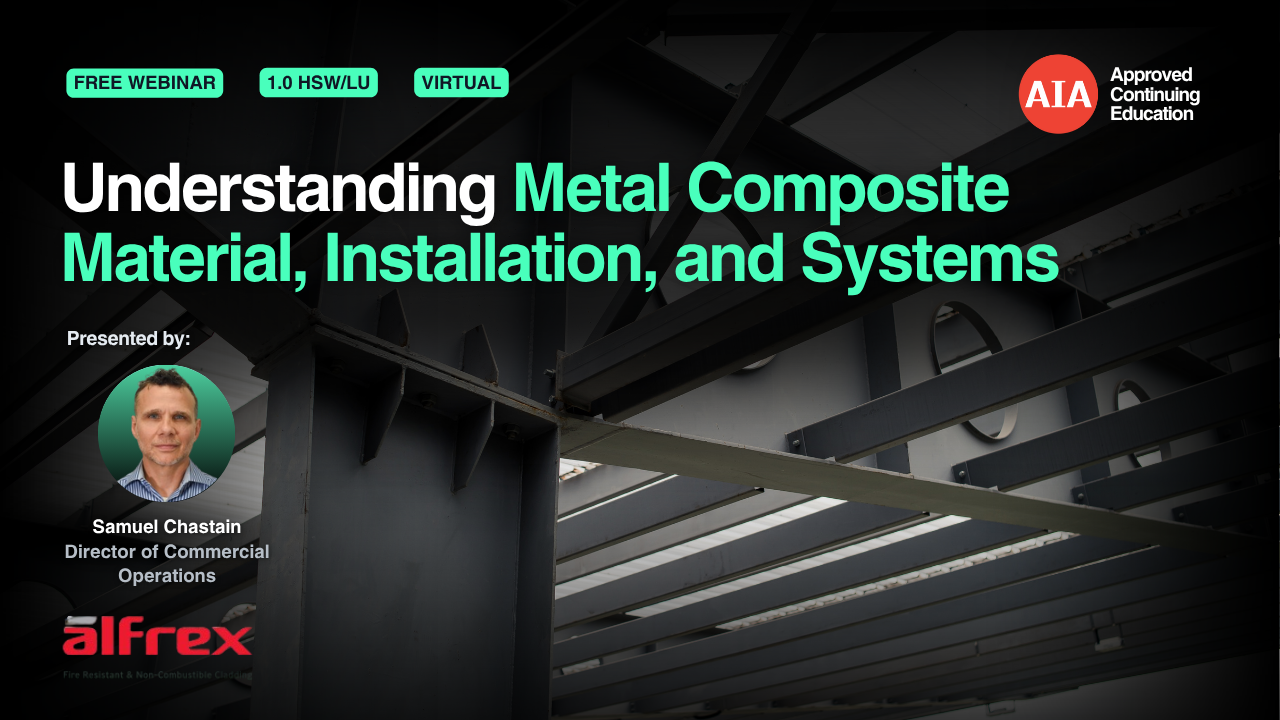 Understanding Metal Composite Material, Installation, and Systems webinar cover