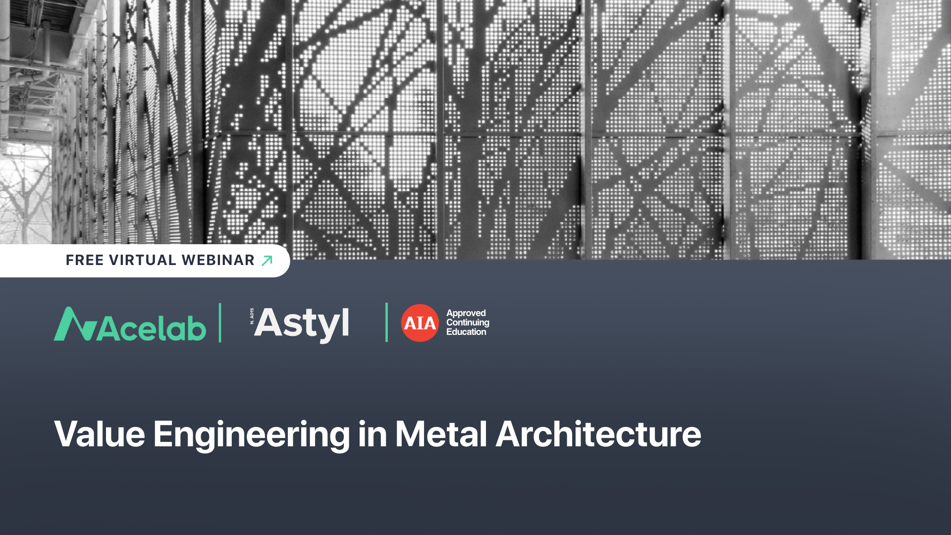 Value Engineering in Metal Architecture webinar cover