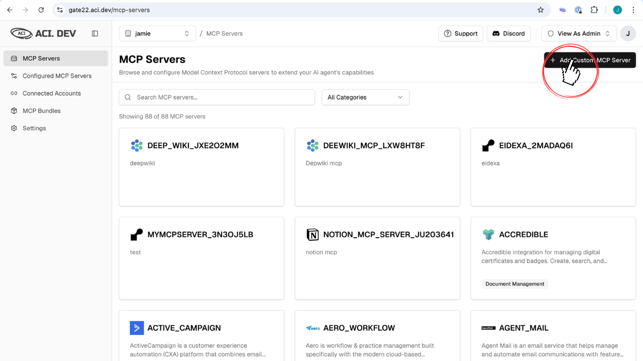 Add Custom MCP Server
