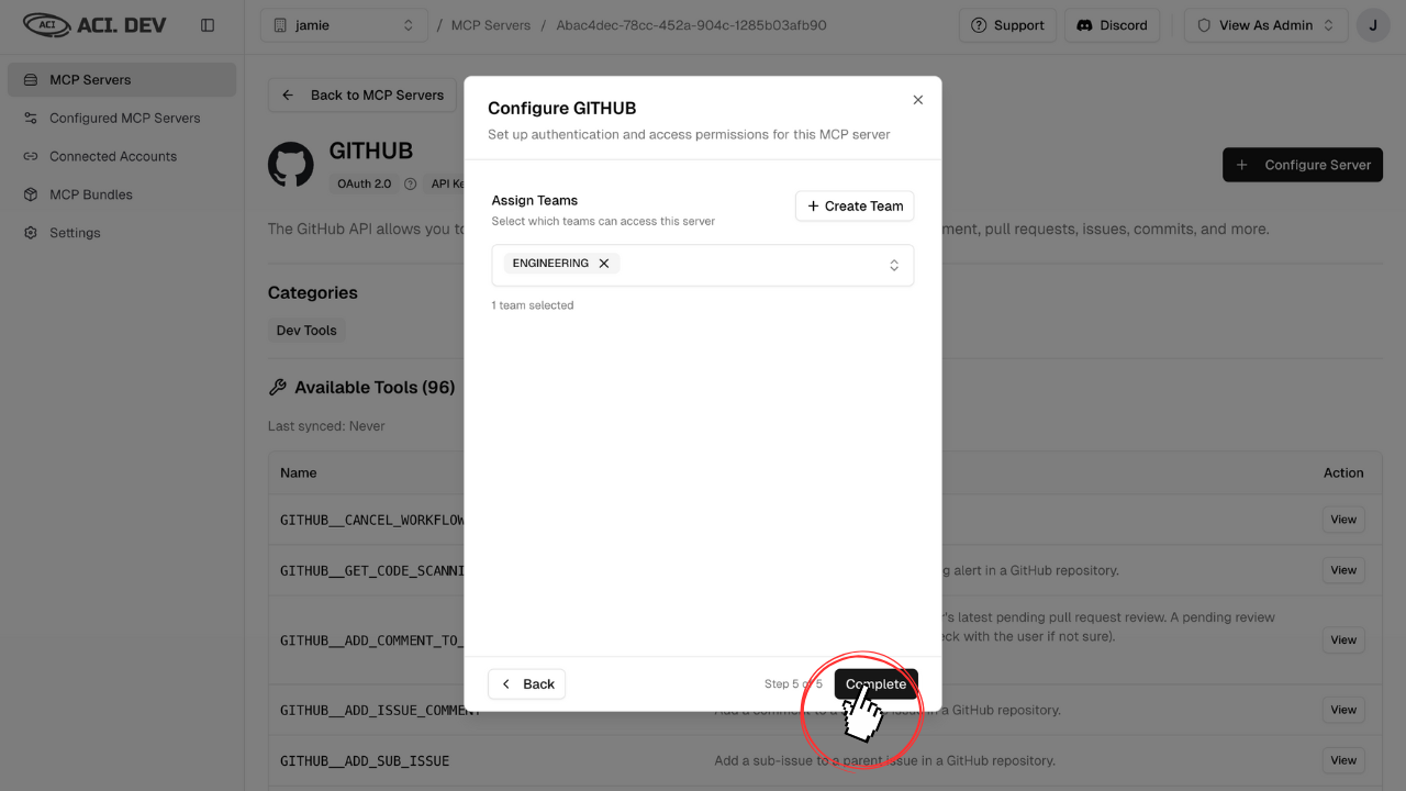 Quickstart Configure MCP Server