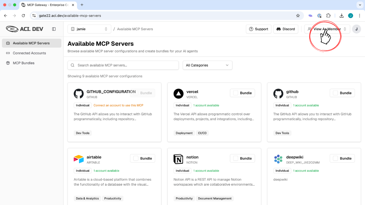 Switch to Member View