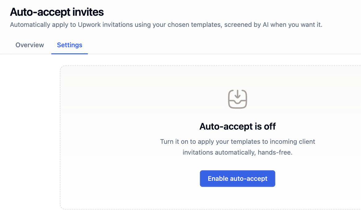Invites settings tab with auto-accept turned off