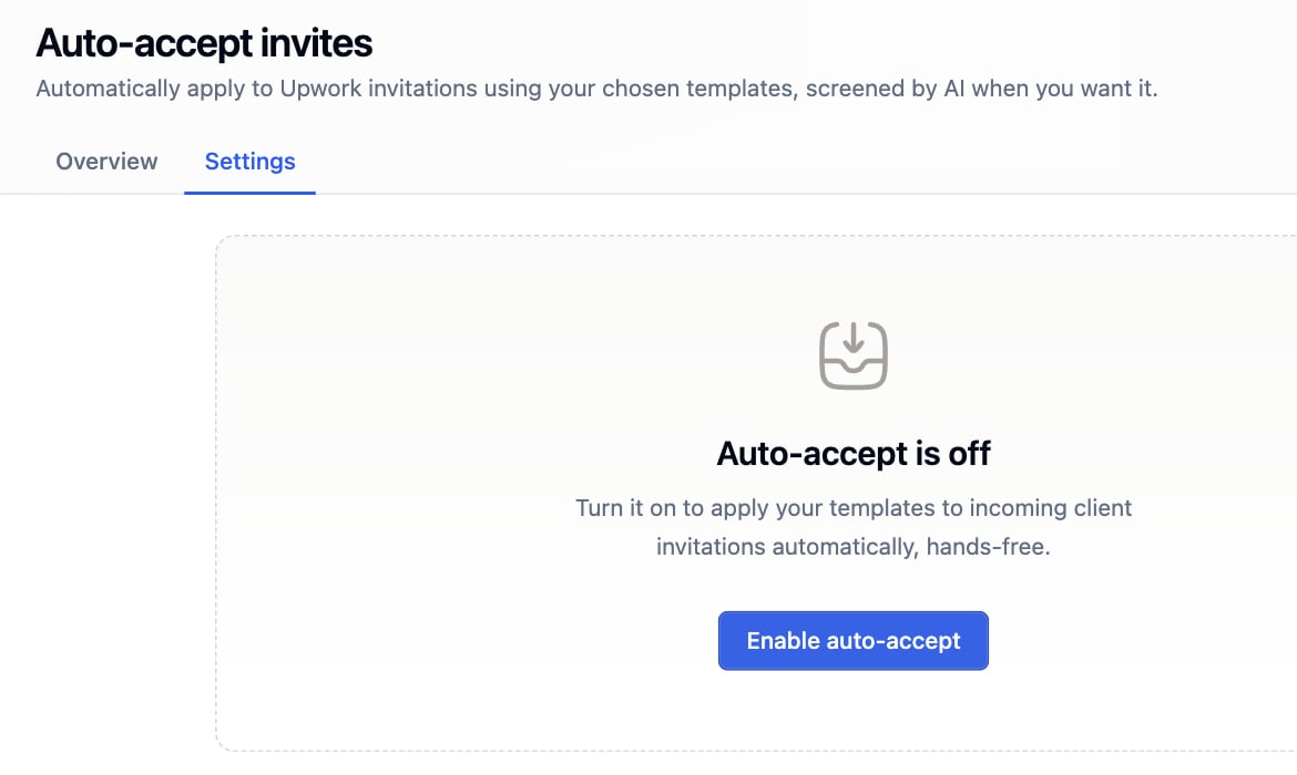 Invites settings tab with auto-accept turned off