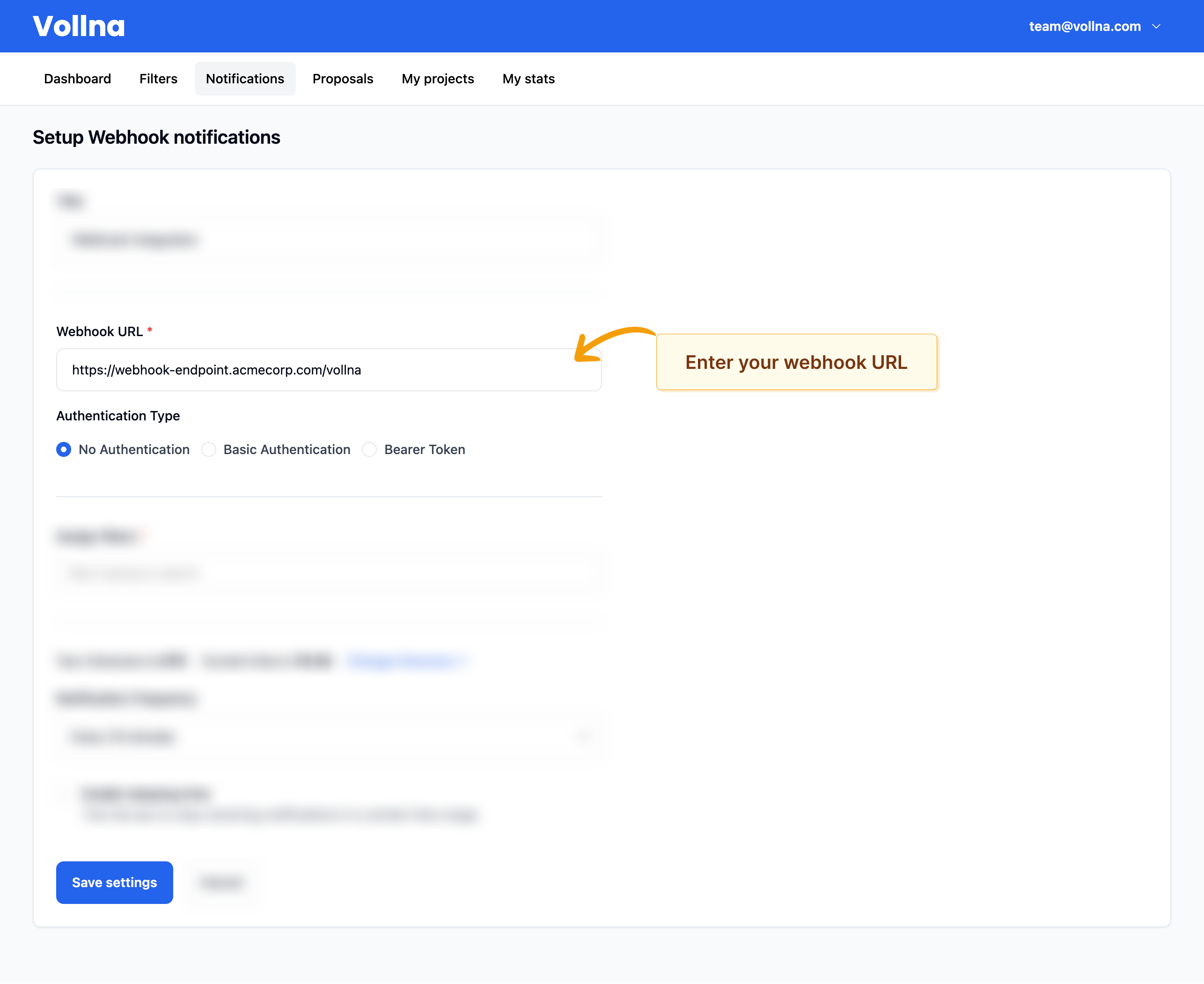 Webhook Notifications (New Jobs) - Vollna Docs