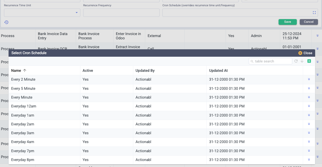 C8 Cron Schedule Selection Pn