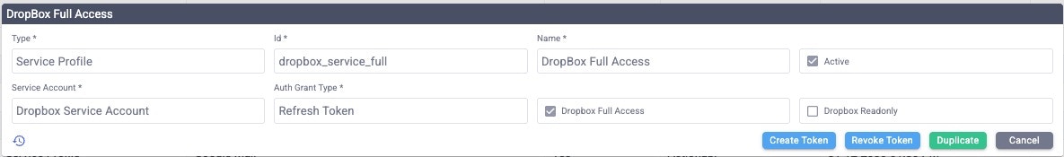 PM95 Create Service Profile Dropbox Jp
