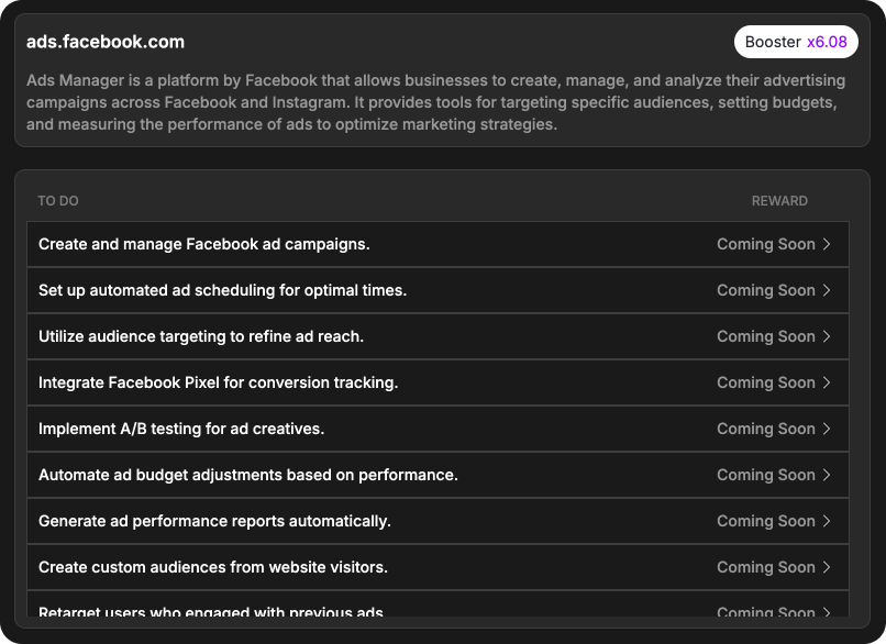 Facebook Ads Manager high bounty details