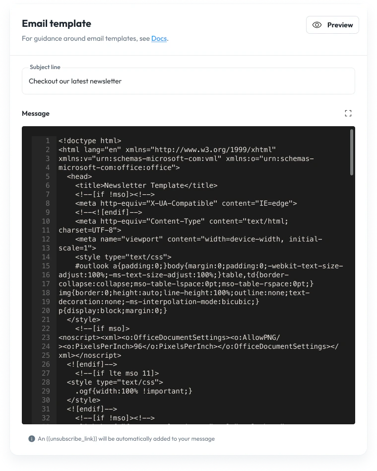 Email Template