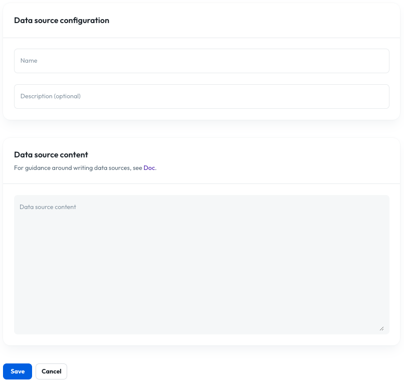 Create Data Source: First Agent Tutorial Guide