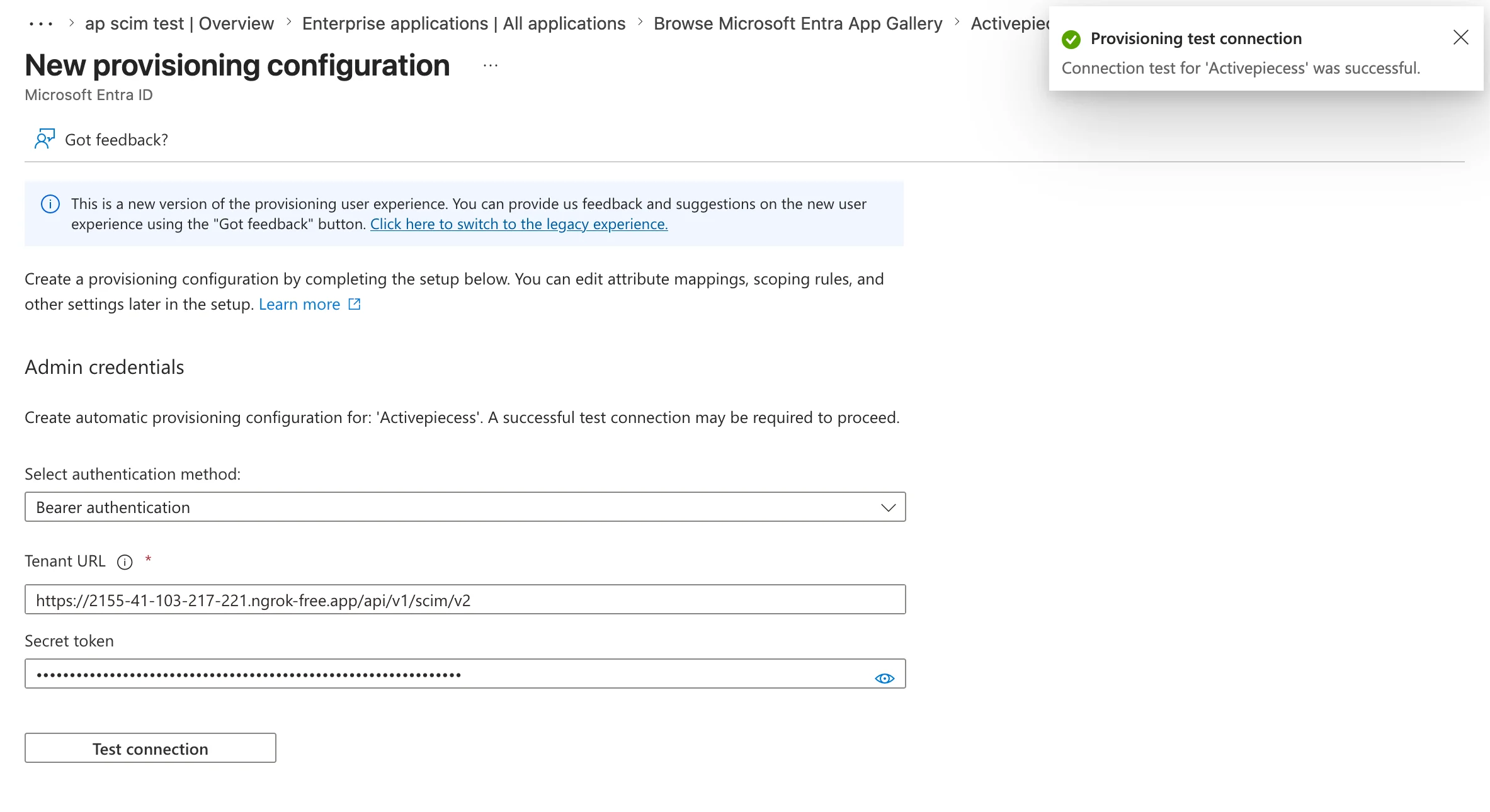 Entra ID Provisioning Config