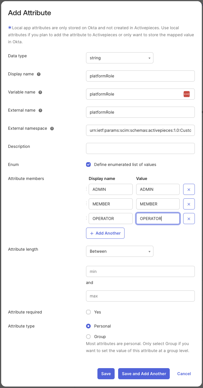 Okta add attribute image