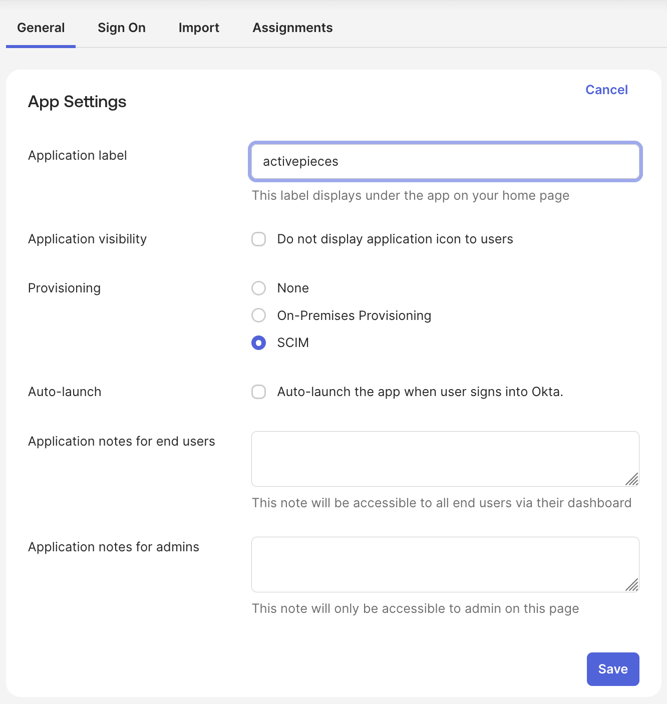 Okta User Provisioning Placeholder