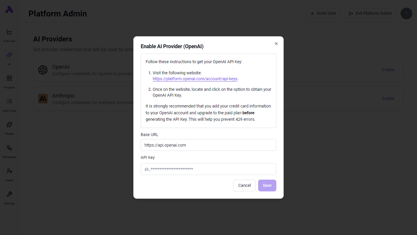 Configure AI Provider