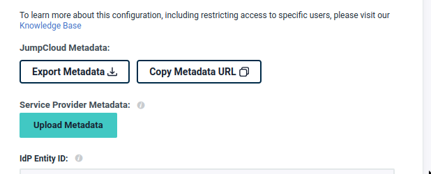 JumpCloud Export Metadata