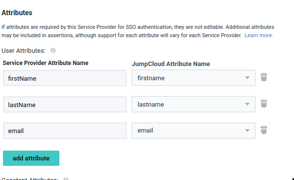 JumpCloud User Attributes